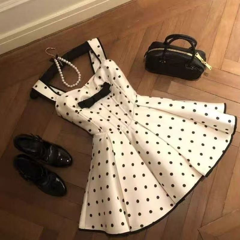 French polka-dot dress