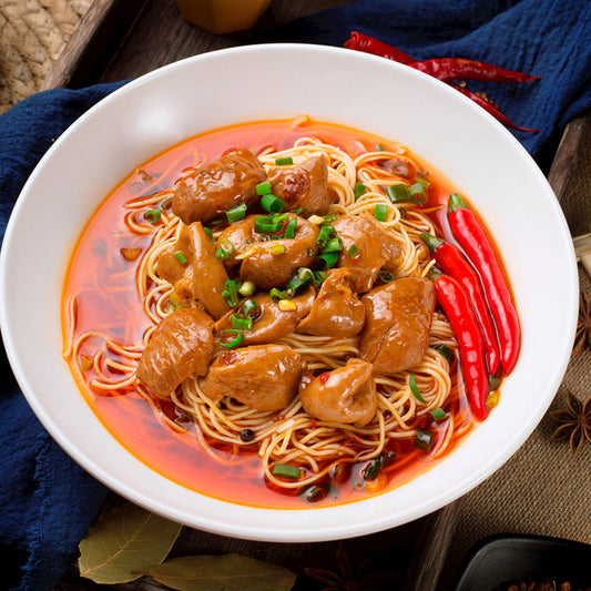 fideos con callos estofados
